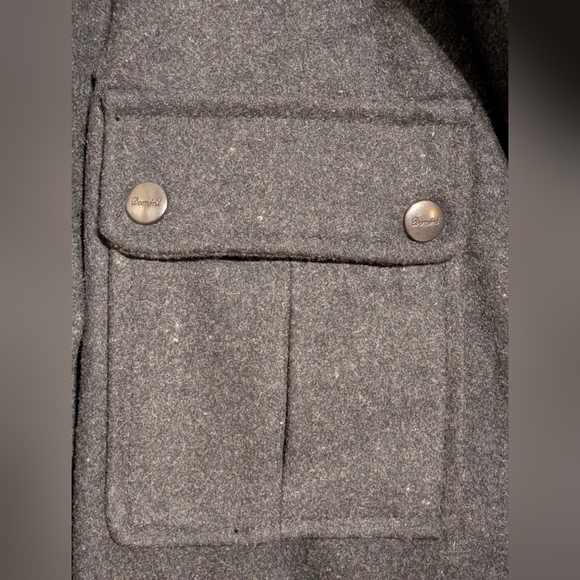 NWT Domini International Men's Black Wool-Blend Stand-Up Collar Car Coat M - Picture 9 of 9
